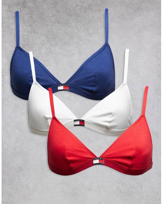 Tommy Hilfiger Red 3 Pack Triangle Bras