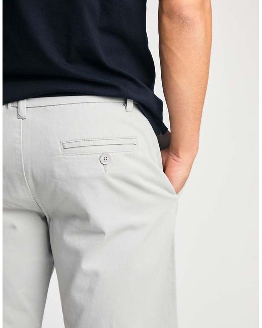 French Connection Blue Cotton Chino Shorts for men