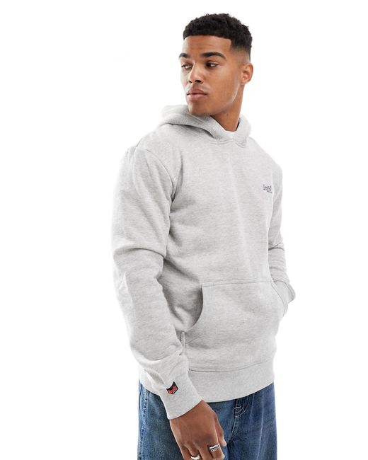 Essential - sweat à capuche avec logo - universitaire Superdry pour homme en coloris Gray
