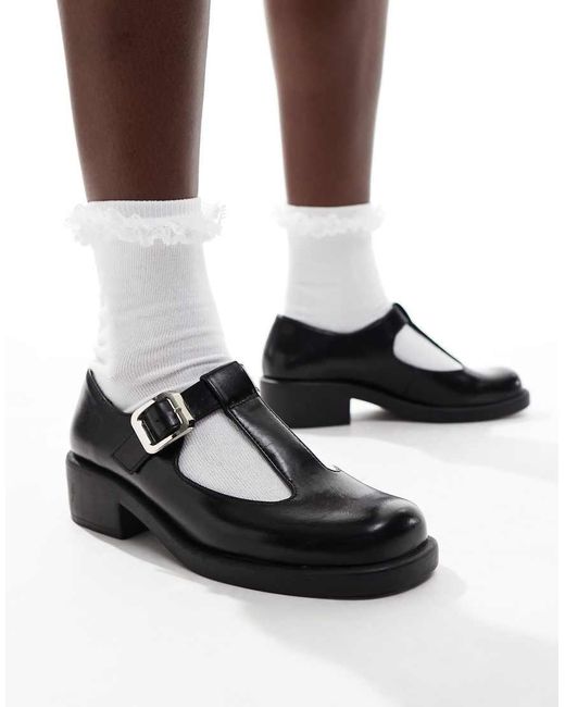 ASOS Black Meryl Mary Jane Flat Shoe