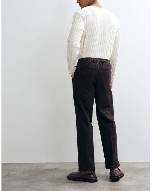 ARKET Black Pue Cotton Pintuck Trouser for men