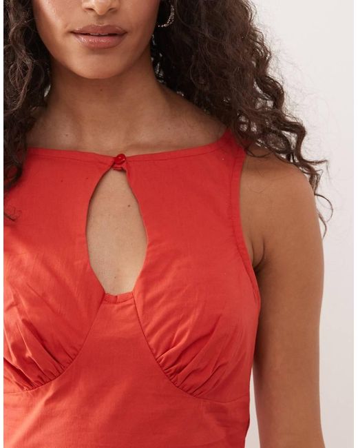 Collusion Red Keyhole Mini Dress