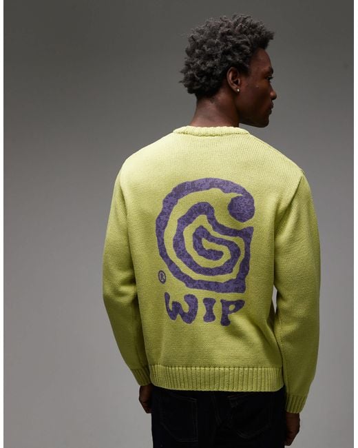 Carhartt Green Helix Motif Back Jumper for men