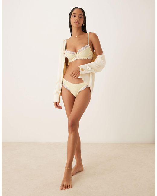 KAT THE LABEL Natural Arabella Underwire Lace Bra