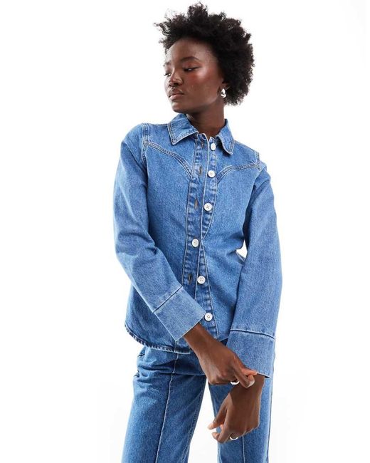 ASOS Blue Denim Western Shirt