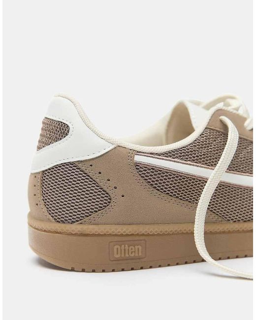 Pull&Bear Brown Retro Textured Trainers for men