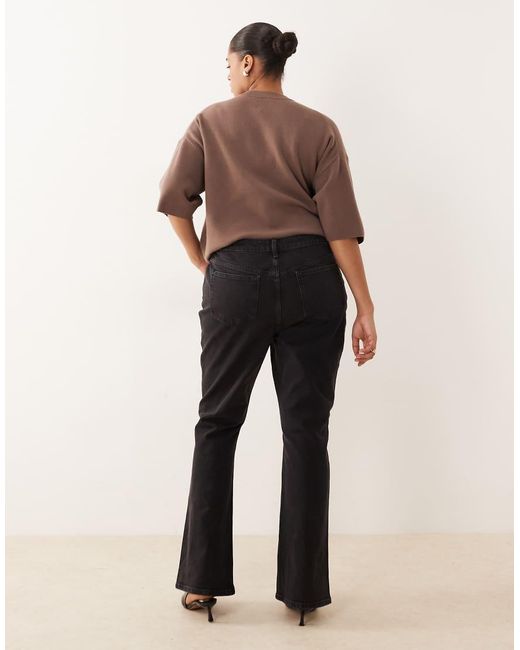 ASOS Natural Asos Design Curve Mid-rise Flare Jeans