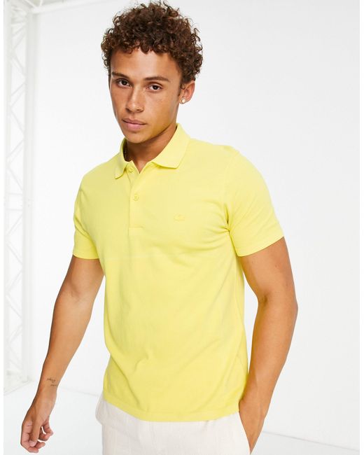 Lacoste Cotton Polo Shirt in Yellow for Men Lyst
