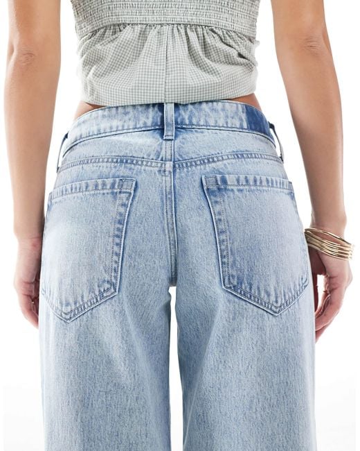 Hollister Blue Low Rise baggy Jeans