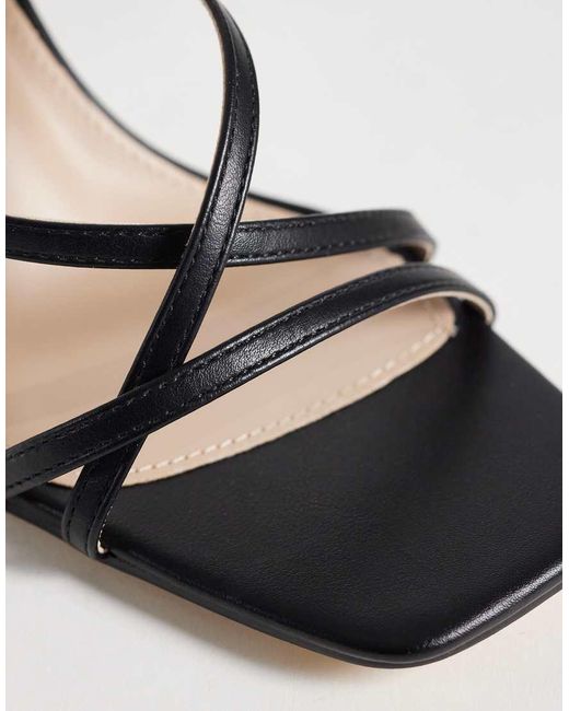 Raid Metallic Aspyn Strappy Heeled Block Sandals
