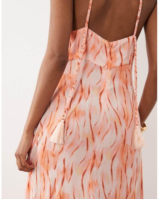 Mango Pink Teen Halterneck Maxi Dress