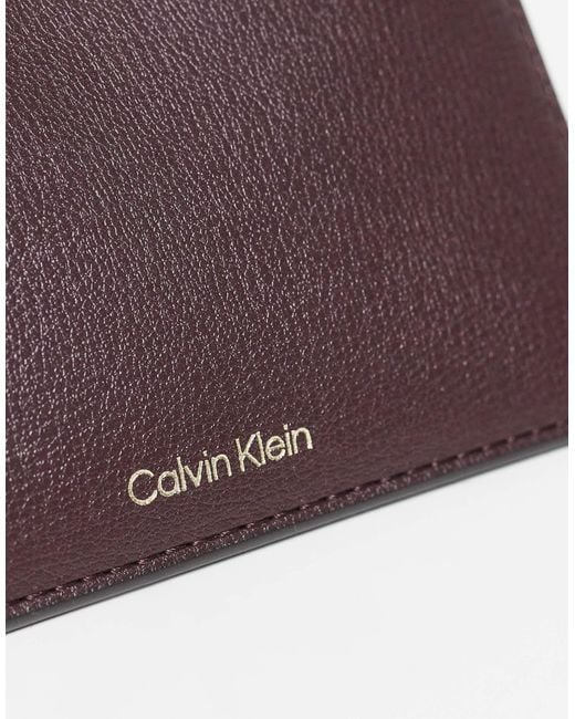 Calvin Klein Purple Logo Zip Purse