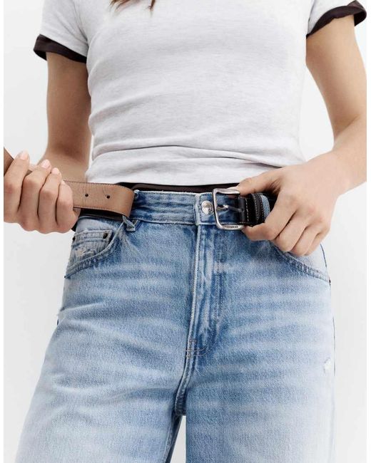 Pull&Bear Blue Ripped Boyfriend Jeans