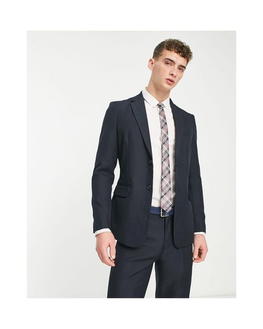 Only & Sons Blue Slim Fit Suit Jacket for men
