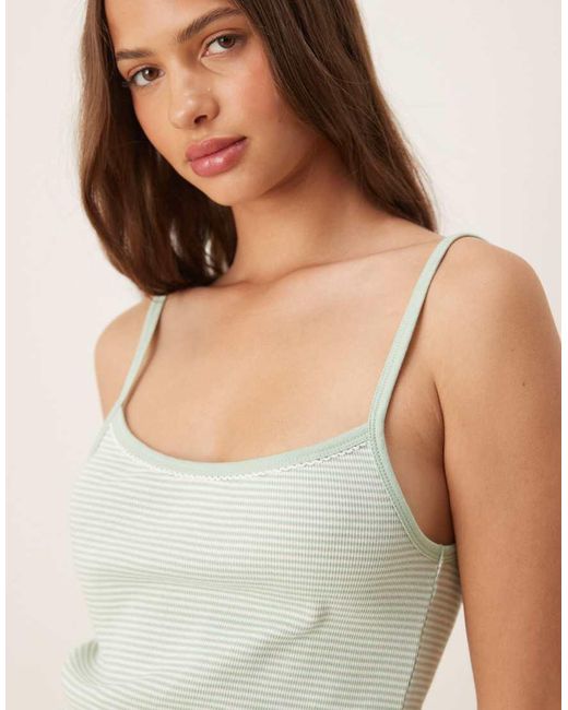ASOS White Mix & Match Frill Pyjama Cami