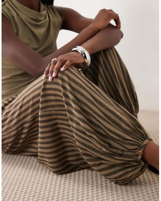 Threadbare Brown Balloon Leg Trousers
