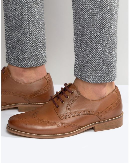 HUGO Gray Kg By Kurt Geiger Gloucester Brogues for men