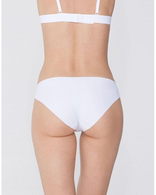 Tezenis White Laser-Cut Microfibre Knickers