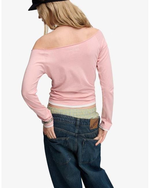 Bench x Superdry & Co Blue Fitted Long Sleeve Layer Top