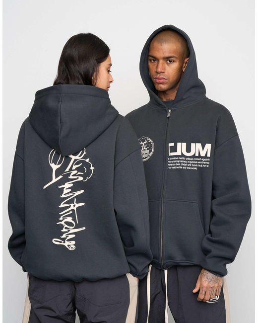 Multiply Apparel Blue – roots – oversize-kapuzenjacke