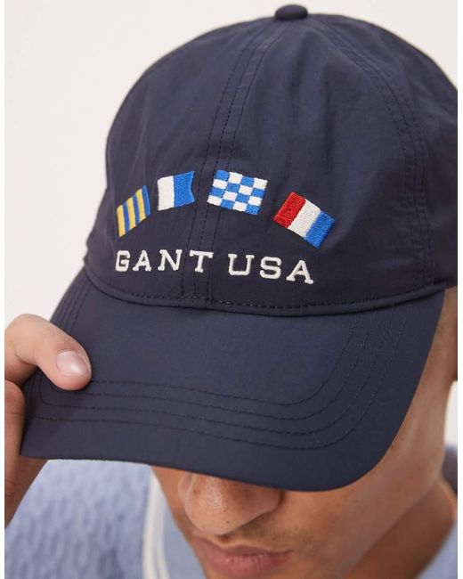 Gant Blue Usa Flag Logo Baseball Cap for men