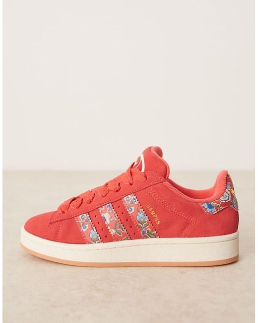 Zapatillas De Deporte Rojo Lúcido Pálido Y Blanco Crema Campus 00S De X Liberty London Adidas Originals de color Pink