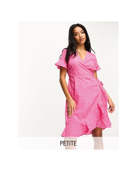 Vero Moda Mini-jurk Met Overslag in het Roze | Lyst NL