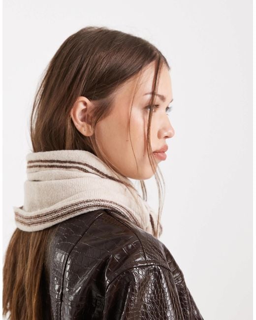 ONLY Black Contrast Trim Short Scarf
