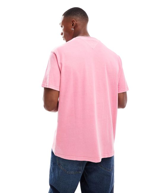 Tommy Hilfiger Pink Relaxed Badge T-shirt for men