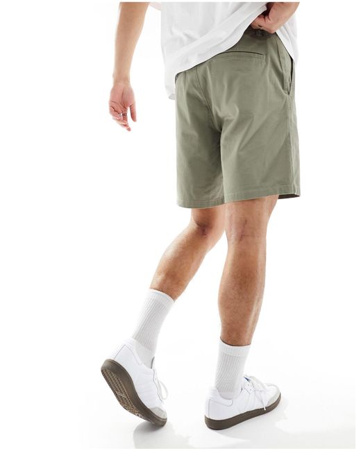 SELECTED Green Chino Shorts for men