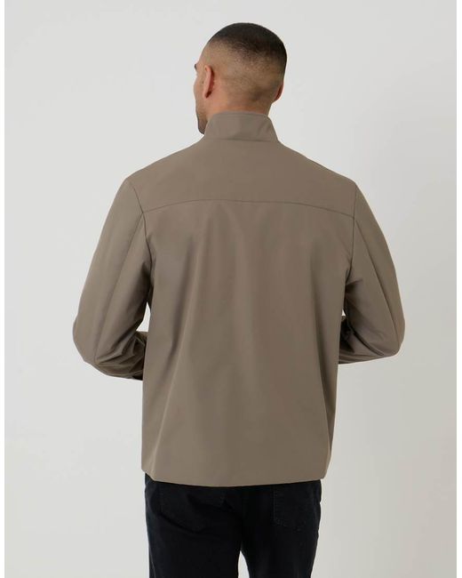 Threadbare Brown Showerproof Lightweight Zip Up Harrington Jacket for men