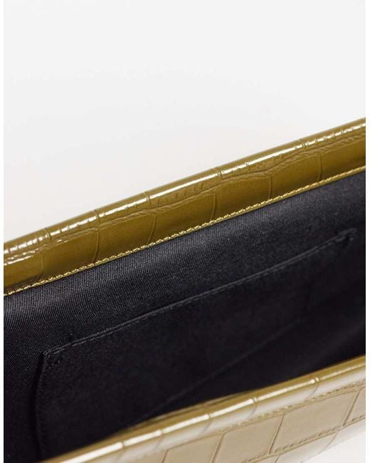 ASOS Green Pancake Clutch Bag