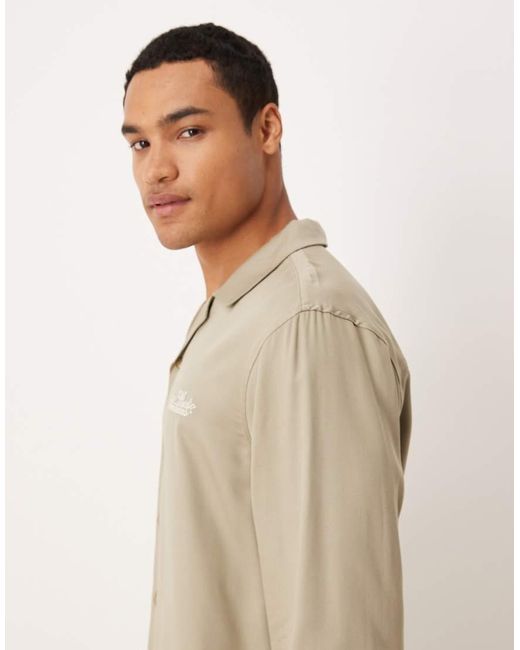 Camisa De Corte Estándar Con Cuello De Solapas Y Bordado En El Pecho De (Parte De Un Conjunto) ASOS de hombre de color Natural