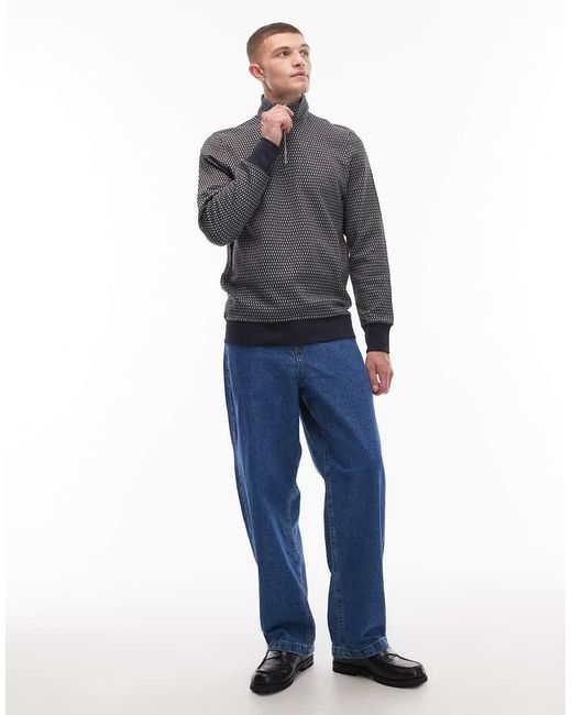 Paul Smith Gray Paul Smith Half Zip Regular Fit Sweatshirt for men