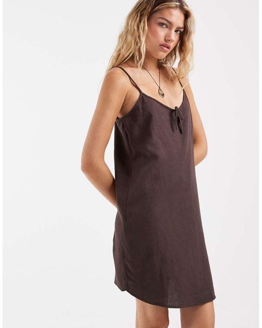 Vero Moda Multicolor Tie Front Cami Mini Dress