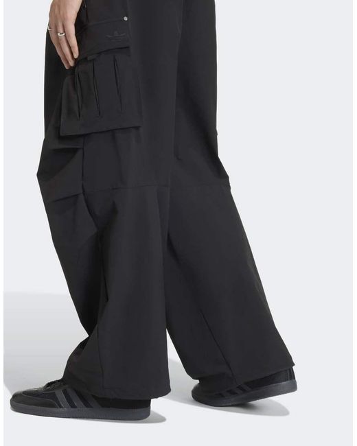 Adidas Originals Black Premium Essentials Utility Cargo Pants for men