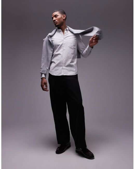 ARKET Gray Oxford Shirt for men