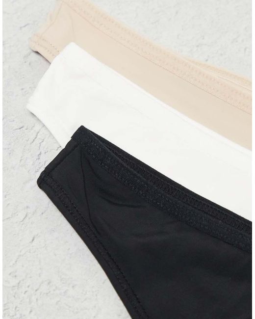 Weekday White Cat Seamless 3-Pack Thong