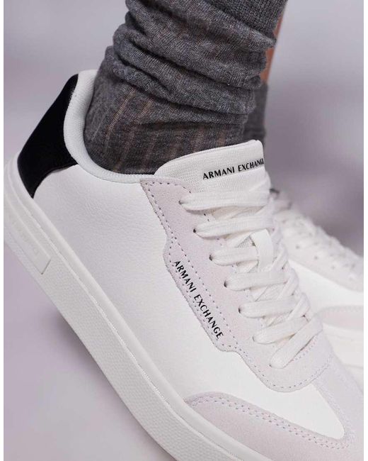 ARMANI EXCHANGE Black Logo Sneakers