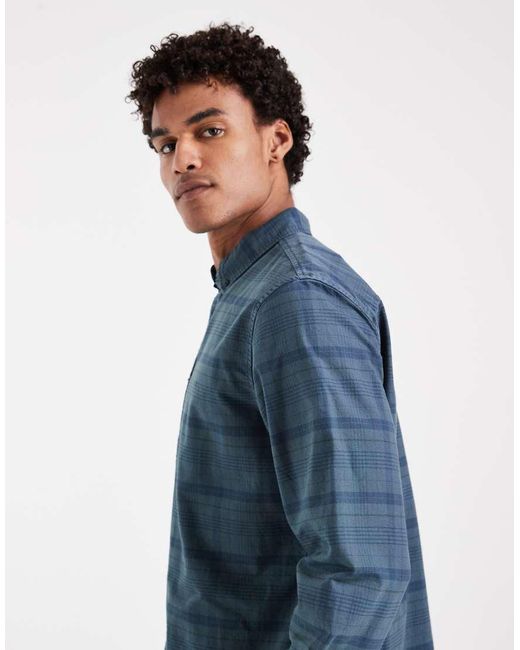 Levi's Blue Authentic Button Down Checked Shirt for men
