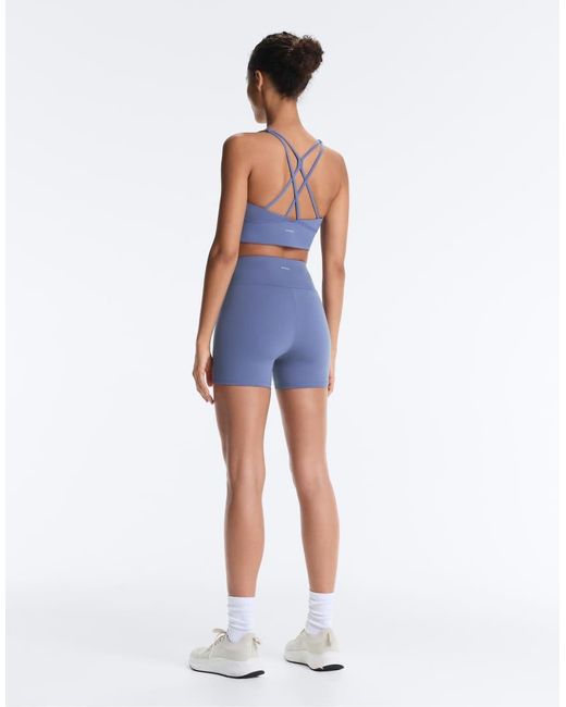 Oysho Blue Comfortlux High-rise 10cm Hot Pants