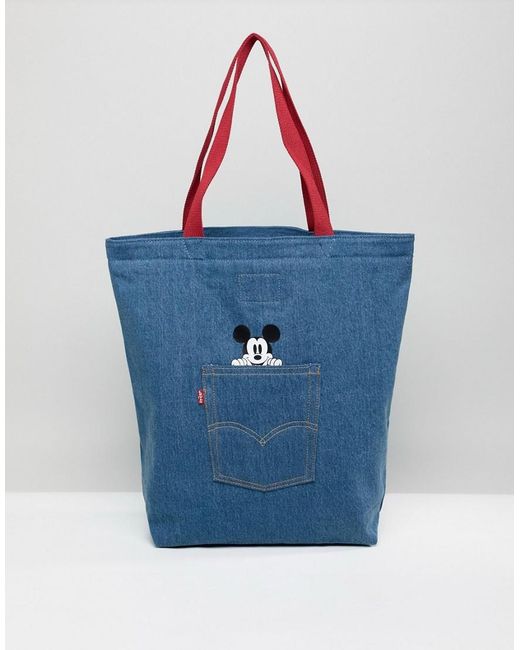 Levi's Blue Mickey Mouse - Einkaufstasche aus Jeans