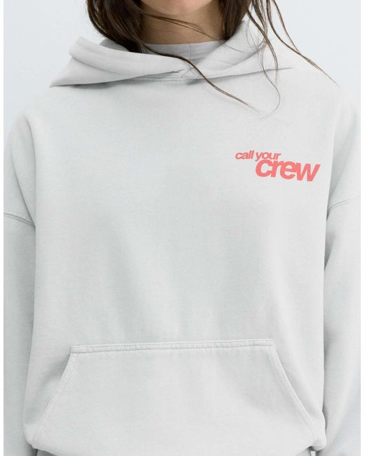 Pull&Bear White – kapuzenpullover