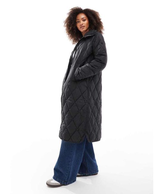 Superdry Blue Superlong Quilted Liner Jacket