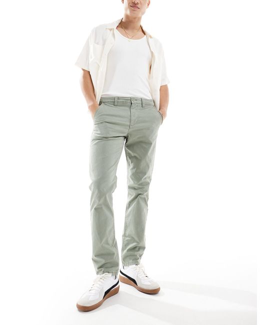 River Island Green Laundered Chino for men