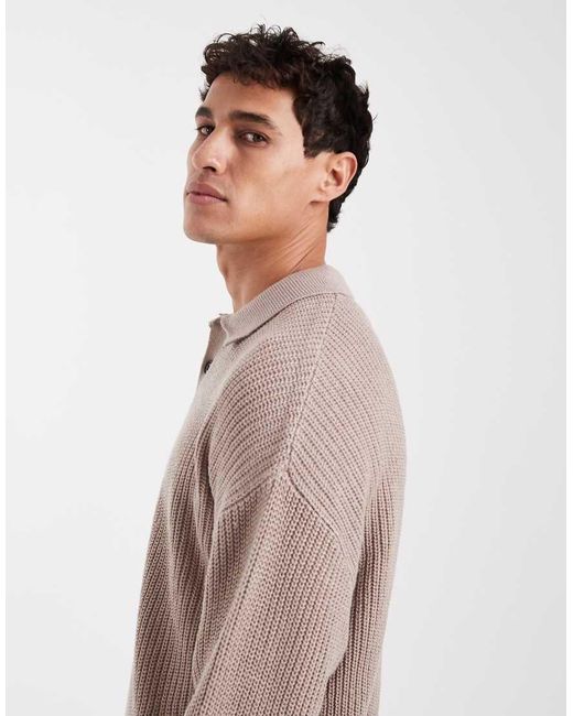 Jack & Jones Natural Knitted Polo for men