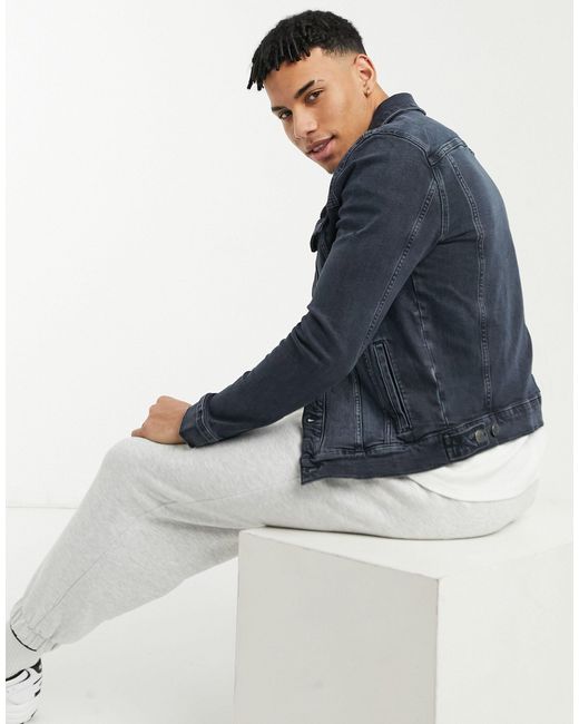 River Island Denim Jacket in Black for 