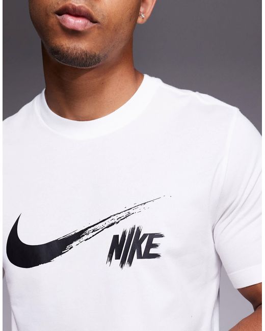 Dri-fit - t-shirt à logo virgule Nike pour homme en coloris White