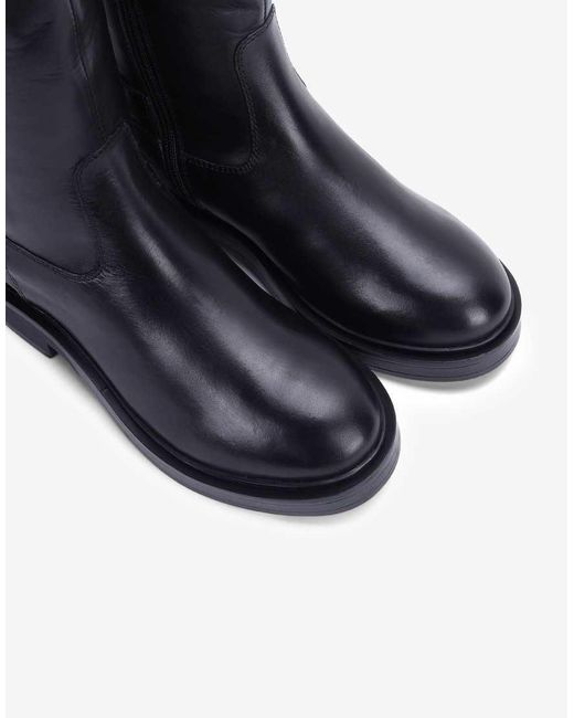 OFF THE HOOK Blue 'Carnaby' Gino Stylish Tall Knee High Leather Boots