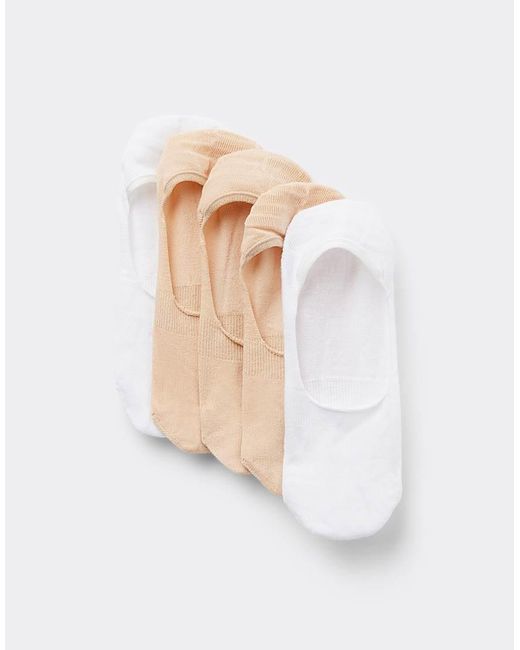 Tezenis White 5 Pairs Of Cotton Shoe Liners